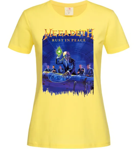 Жіноча футболка Megadeth Rust in peace Лимонний фото