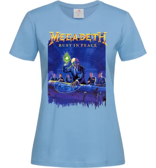 Жіноча футболка Megadeth Rust in peace Блакитний фото