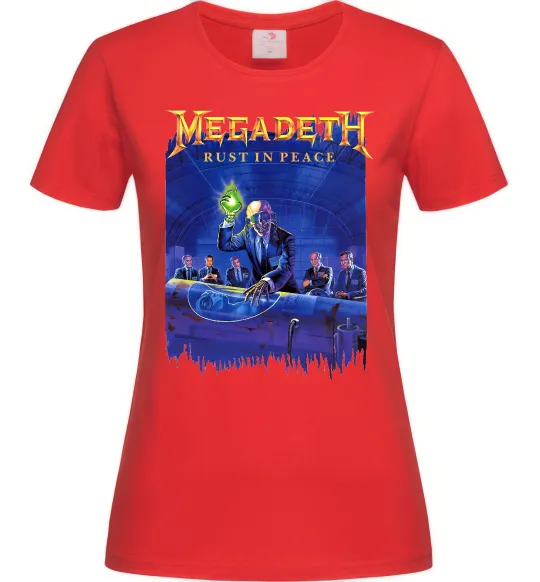 Жіноча футболка Megadeth Rust in peace Червоний фото