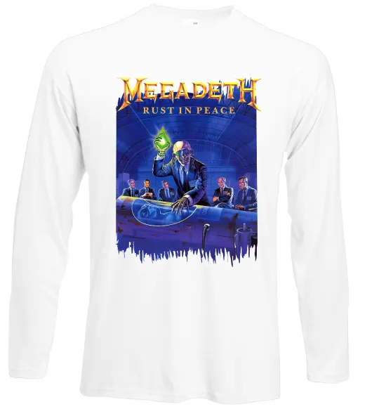 Лонгслів Megadeth Rust in peace Білий фото