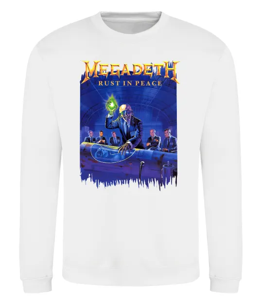 Світшот Megadeth Rust in peace Білий фото