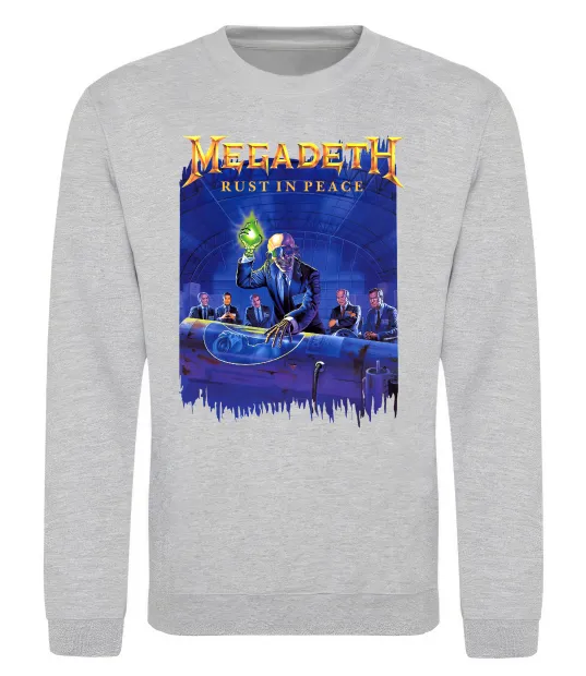 Світшот Megadeth Rust in peace Сірий меланж фото