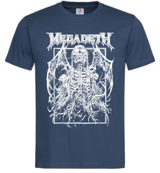 Чоловіча футболка Megadeth skeleton Темно-синій фото