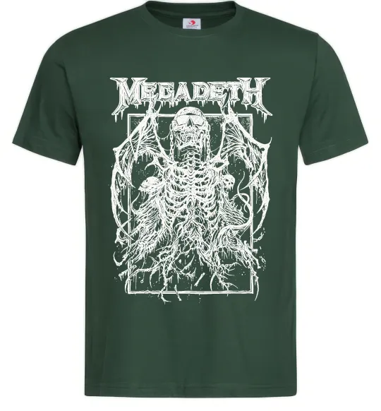 Чоловіча футболка Megadeth skeleton Темно-зелений фото