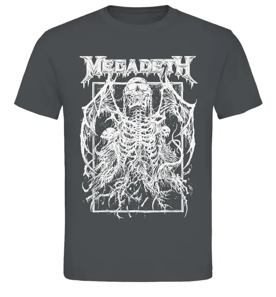 Чоловіча футболка Megadeth skeleton Графіт фото