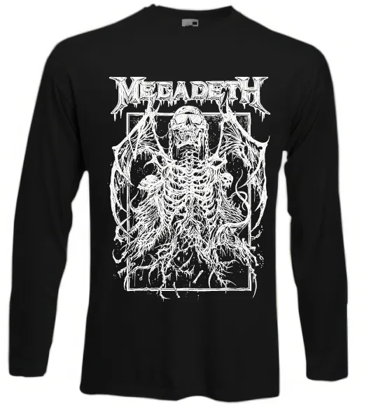 Лонгслів Megadeth skeleton Чорний фото
