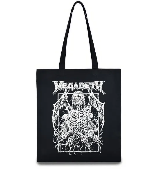 Еко-сумка Megadeth skeleton Чорний фото