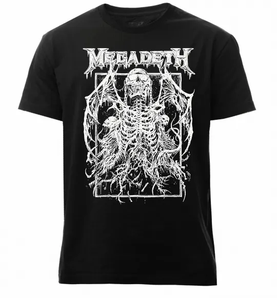 Чоловіча преміум футболка Megadeth skeleton Чорний фото