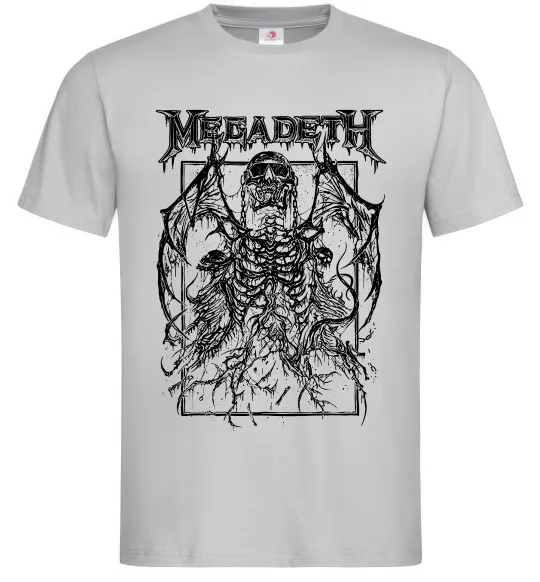 Чоловіча футболка Megadeth skeleton Сірий фото