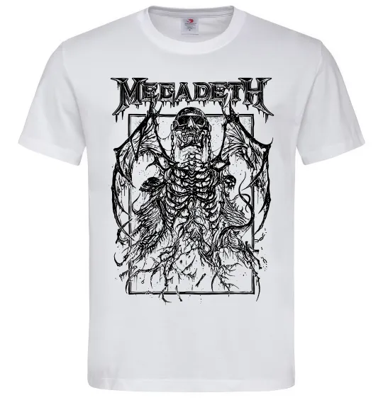 Чоловіча футболка Megadeth skeleton Білий фото