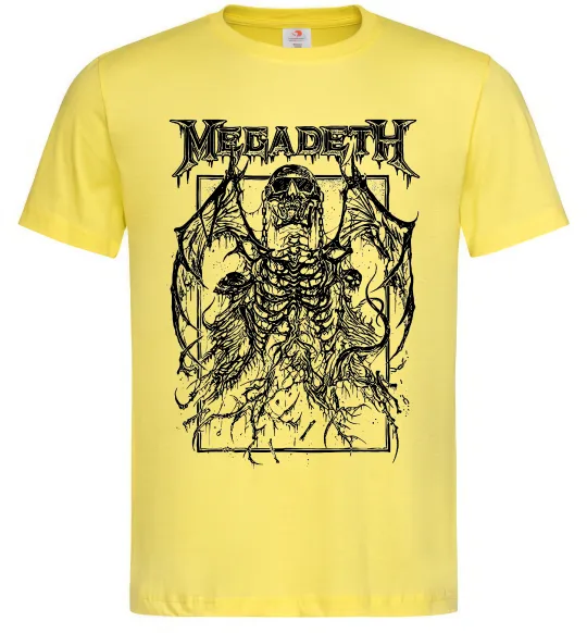 Чоловіча футболка Megadeth skeleton Лимонний фото