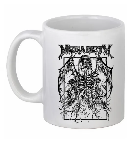 Чашка керамічна Megadeth skeleton Білий фото
