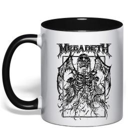 Чашка с цветной ручкой Megadeth skeleton