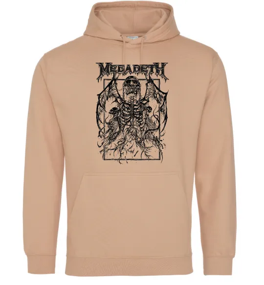 Чоловіча толстовка (худі) Megadeth skeleton Пісочний фото