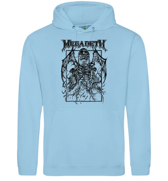 Жіноча толстовка (худі) Megadeth skeleton Блакитний фото