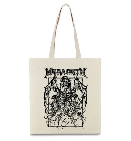 Еко-сумка Megadeth skeleton Бежевий фото