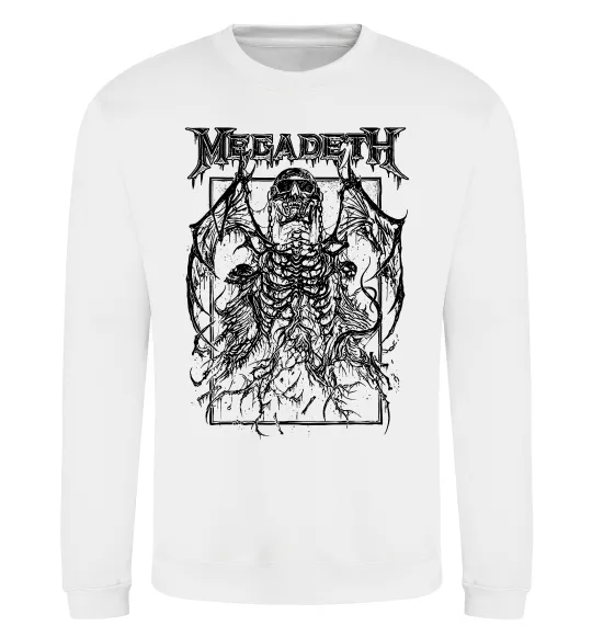 Свитшот Megadeth skeleton Белый фото