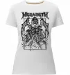 Жіноча преміум футболка Megadeth skeleton Білий фото