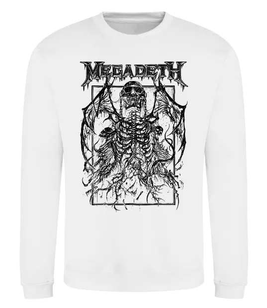 Світшот Megadeth skeleton Білий фото