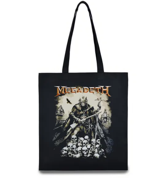 Еко-сумка Megadeth черепи Чорний фото