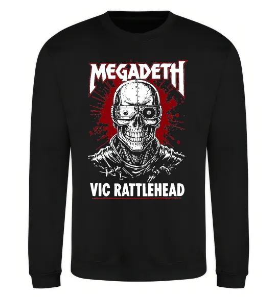 Світшот Megadeth Vic Rattlehead art Чорний фото