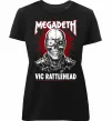 Жіноча преміум футболка Megadeth Vic Rattlehead art Чорний фото