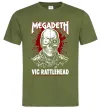 Чоловіча футболка Megadeth Vic Rattlehead art Оливковий Чоловіча футболка Megadeth Vic Rattlehead art Оливковий фото