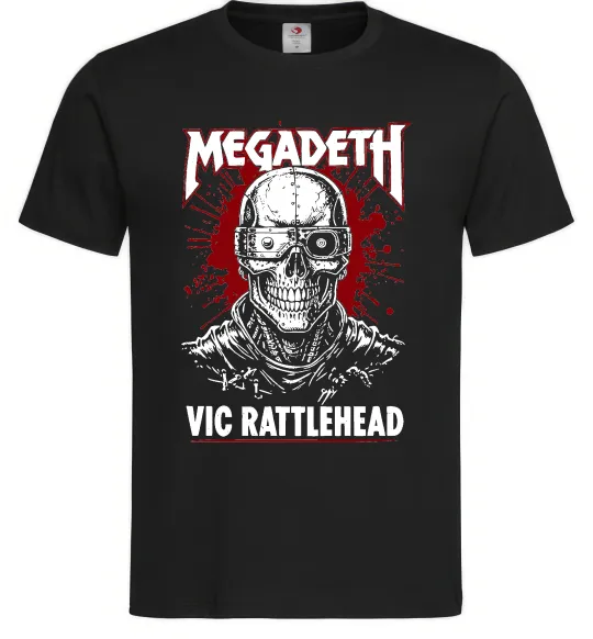 Чоловіча футболка Megadeth Vic Rattlehead art Чорний фото