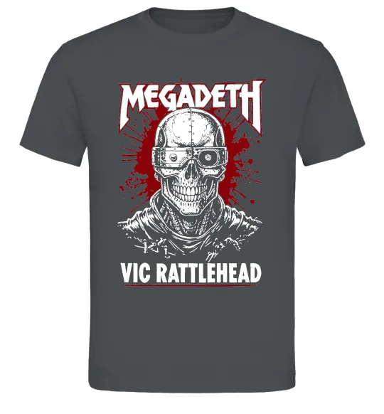 Чоловіча футболка Megadeth Vic Rattlehead art Графіт фото