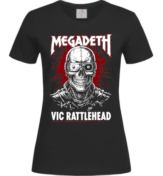 Жіноча футболка Megadeth Vic Rattlehead art Чорний фото