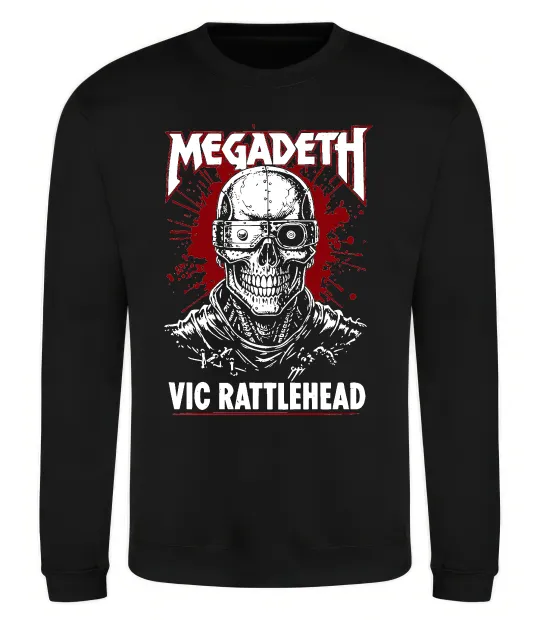 Світшот Megadeth Vic Rattlehead art Чорний фото