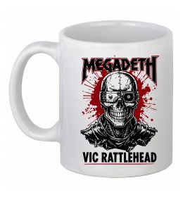 Чашка керамическая Megadeth Vic Rattlehead art