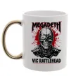 Чашка з кольоровою ручкою Megadeth Vic Rattlehead art Золото Чашка з кольоровою ручкою Megadeth Vic Rattlehead art Золото фото