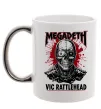 Чашка з кольоровою ручкою Megadeth Vic Rattlehead art Срібло Чашка з кольоровою ручкою Megadeth Vic Rattlehead art Срібло фото
