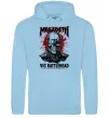 Мужская толстовка (худи) Megadeth Vic Rattlehead art Голубой фото