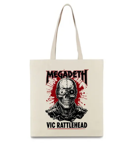 Еко-сумка Megadeth Vic Rattlehead art Бежевий фото