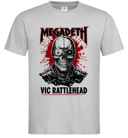 Чоловіча футболка Megadeth Vic Rattlehead art Сірий фото