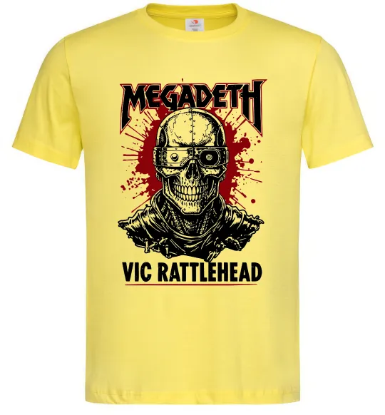 Чоловіча футболка Megadeth Vic Rattlehead art Лимонний фото