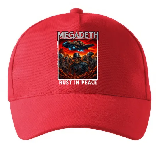 Кепка Rust in peace art Megadeth Червоний фото