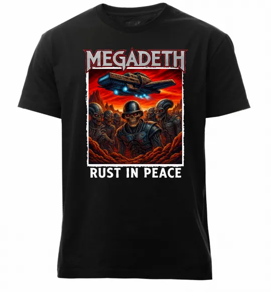 Чоловіча преміум футболка Rust in peace art Megadeth Чорний фото
