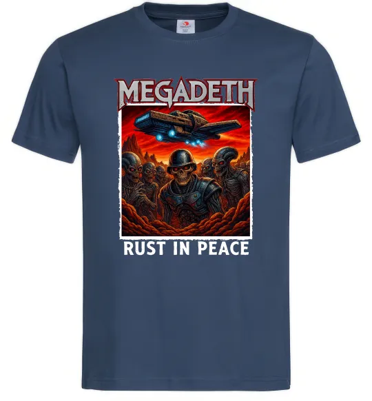 Чоловіча футболка Rust in peace art Megadeth Темно-синій фото