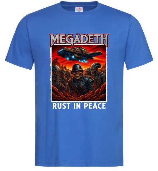 Чоловіча футболка Rust in peace art Megadeth Яскраво-синій фото
