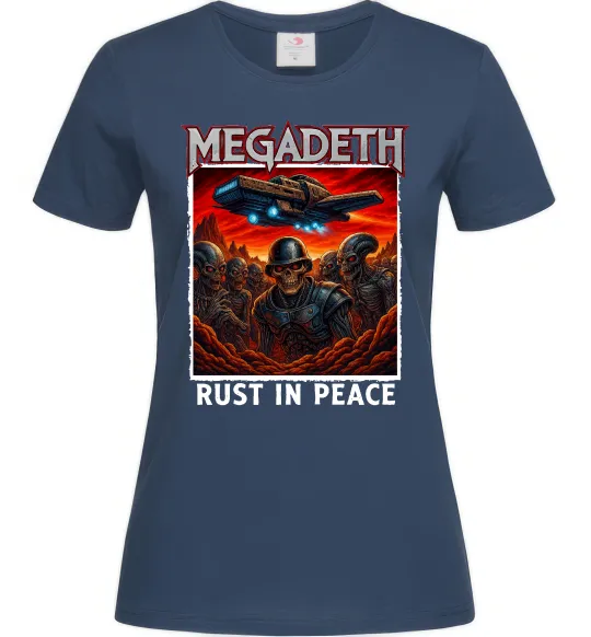 Жіноча футболка Rust in peace art Megadeth Темно-синій фото