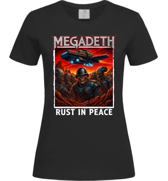 Жіноча футболка Rust in peace art Megadeth Чорний фото
