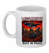 Чашка керамічна Rust in peace art Megadeth Білий фото