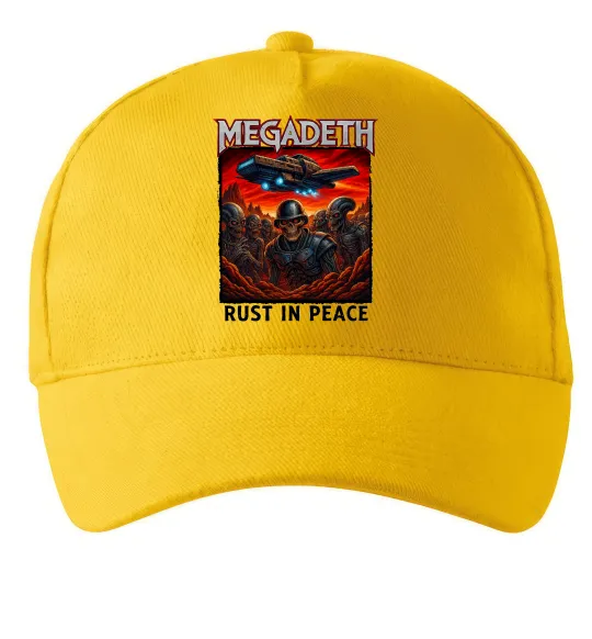 Кепка Rust in peace art Megadeth Сонячно жовтий фото
