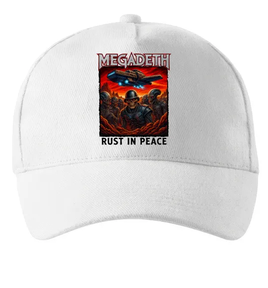 Кепка Rust in peace art Megadeth Білий фото