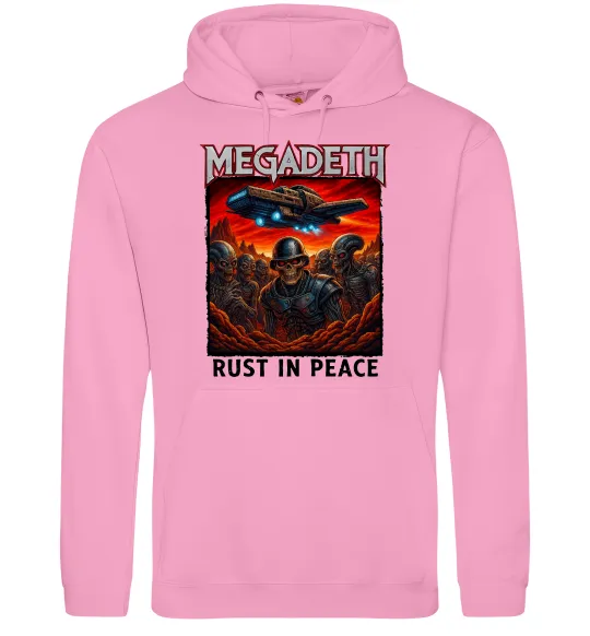 Мужская толстовка (худи) Rust in peace art Megadeth Розовый фото