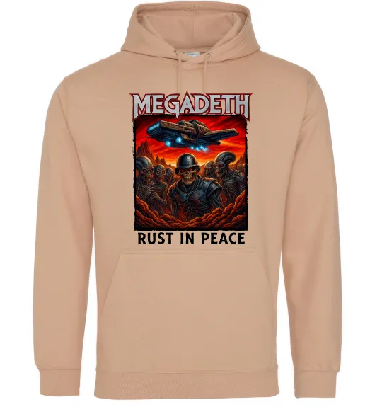 Жіноча толстовка (худі) Rust in peace art Megadeth Пісочний фото