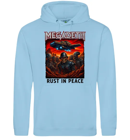 Женская толстовка (худи) Rust in peace art Megadeth Голубой фото